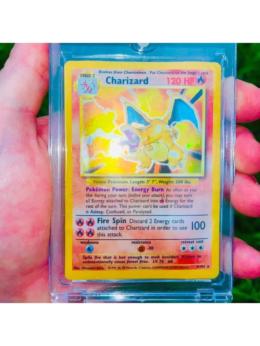 Pokemon Charizard Base Set Holo Unlimited MP WOTC